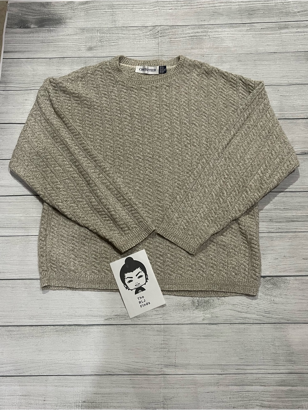 Vintage Cricketeer Basketweave Knit Sweater XL Grandpa Cozy Preppy